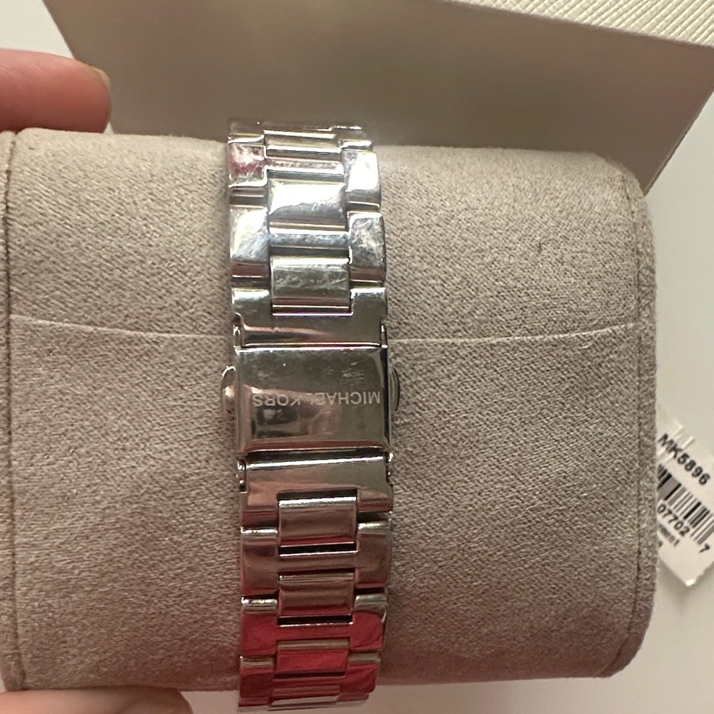 Michael Kors Silver Rectangular Watch - Picture 3 of 3
